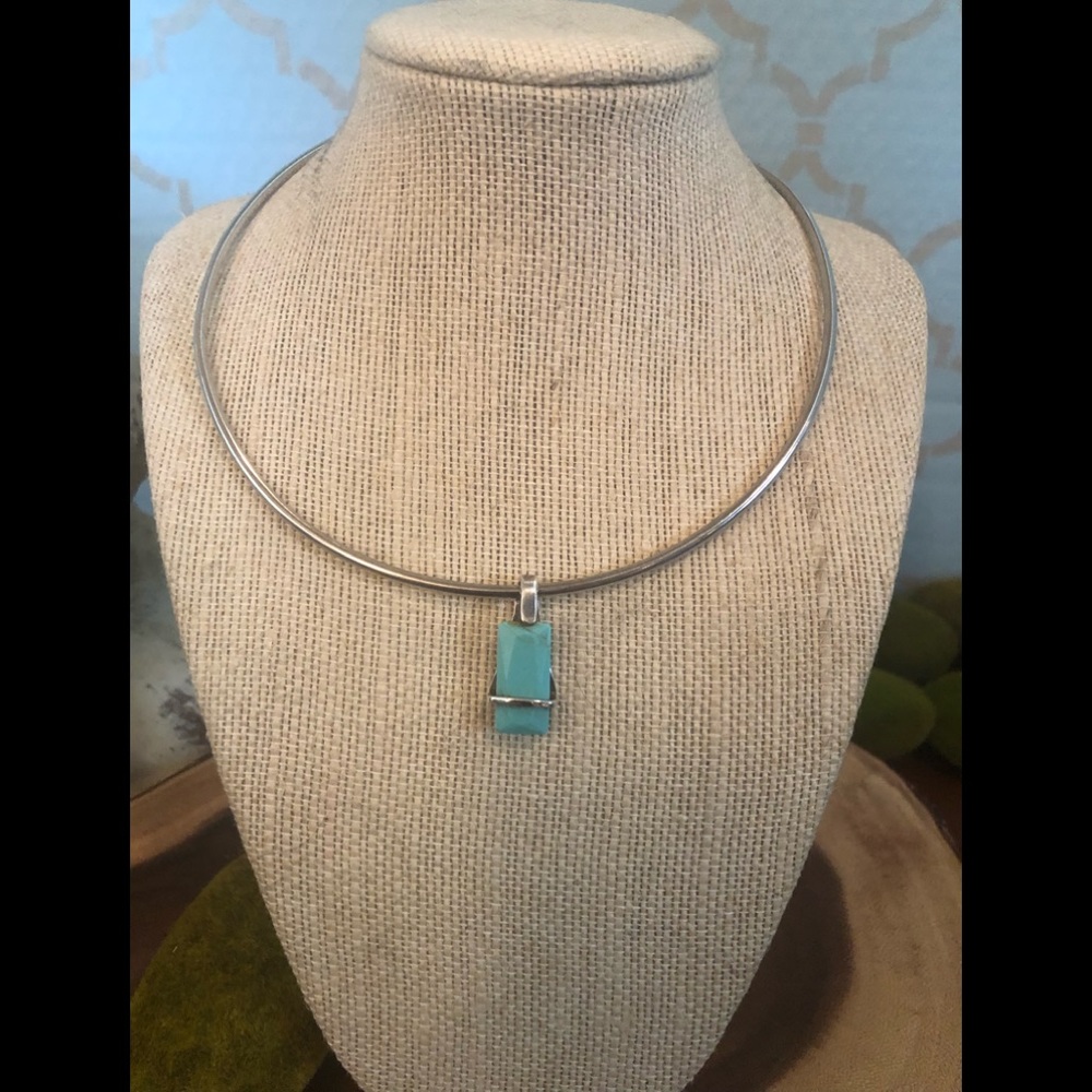 Turquoise PENDANT ONLY Artisan Quality Slide Sterling .925 Silver